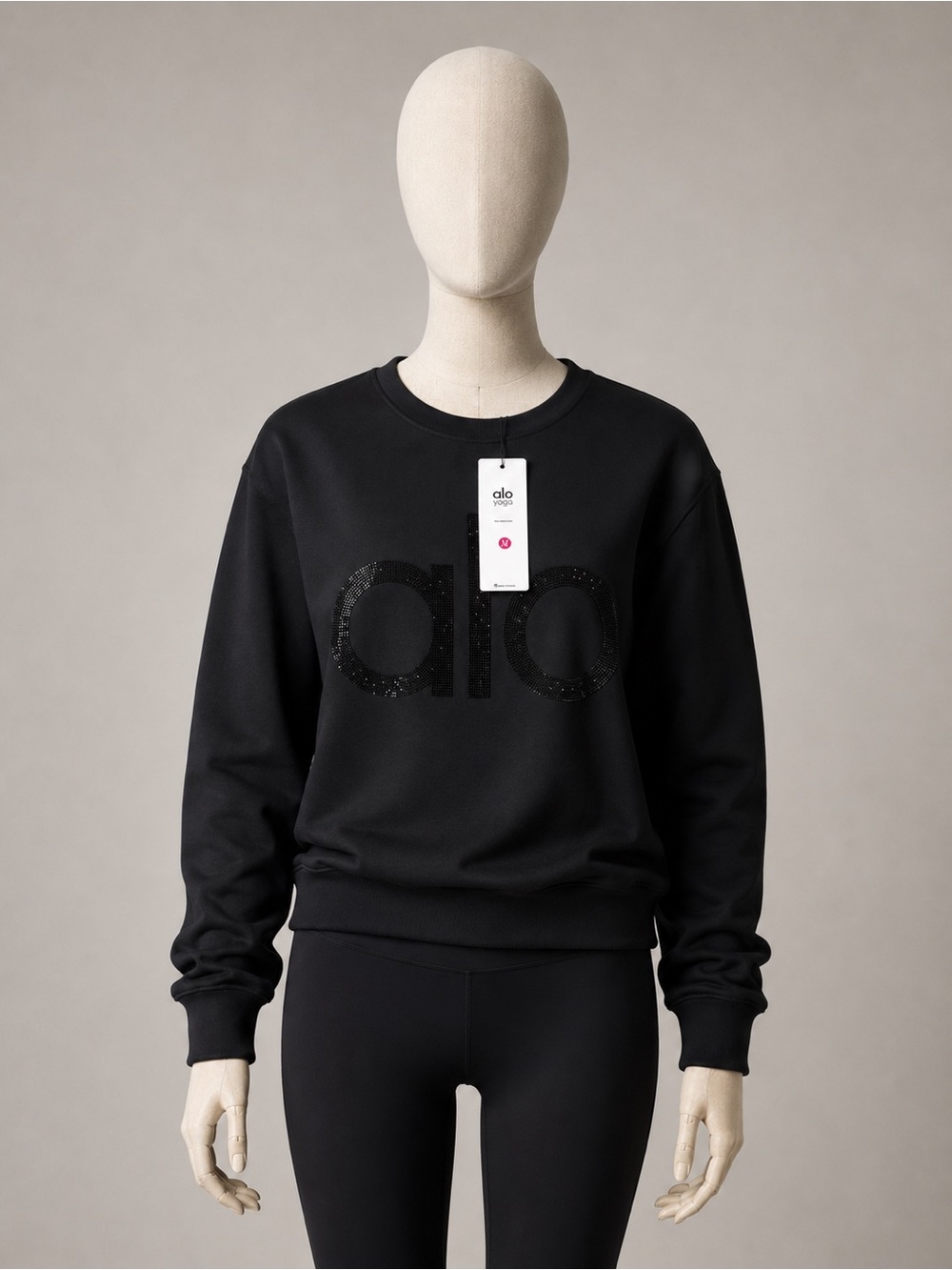 🖤 Trendy Black Fleece Crewneck Set